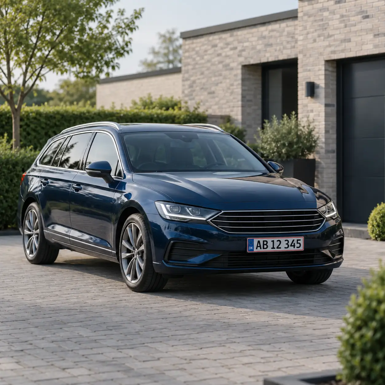 Personbil parkeret ved hjemmet &ndash; GPS tracking til privatbil og firmabil